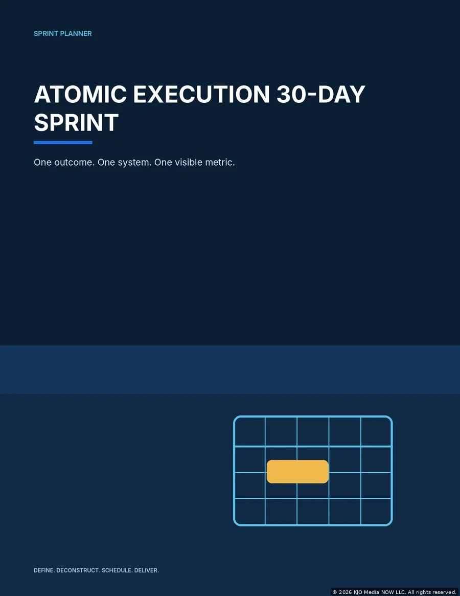 Atomic Execution 30-Day Sprint Planner